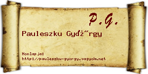 Pauleszku György névjegykártya